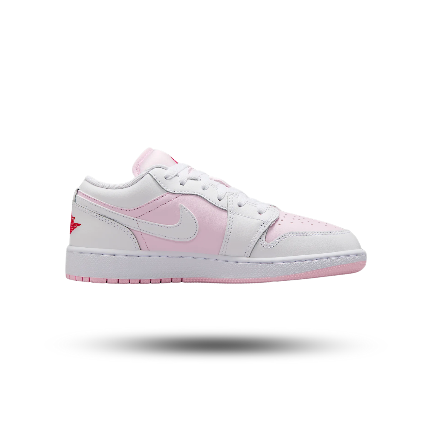 Air Jordan 1 Low Pink Foam Fire Red White (GS)