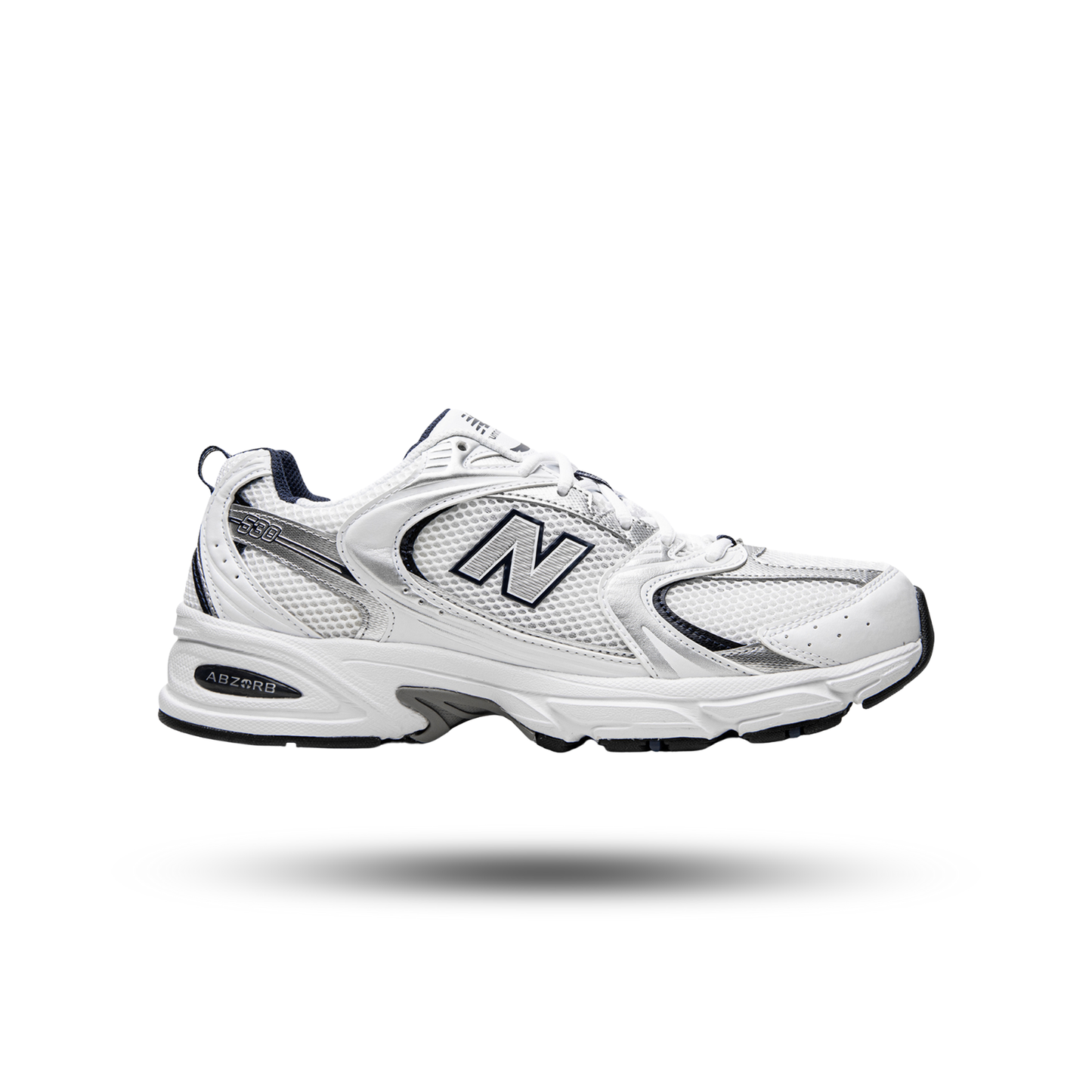 New Balance 530 White Silver Navy