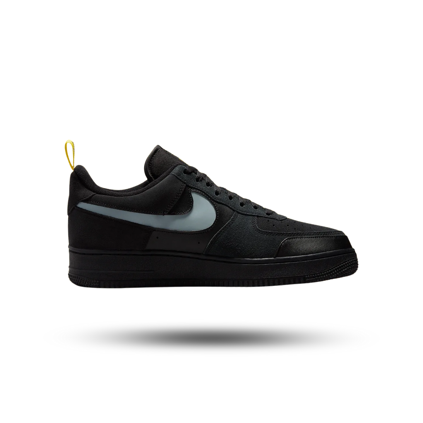 Nike Air Force 1 Low Cut Out Swoosh Black