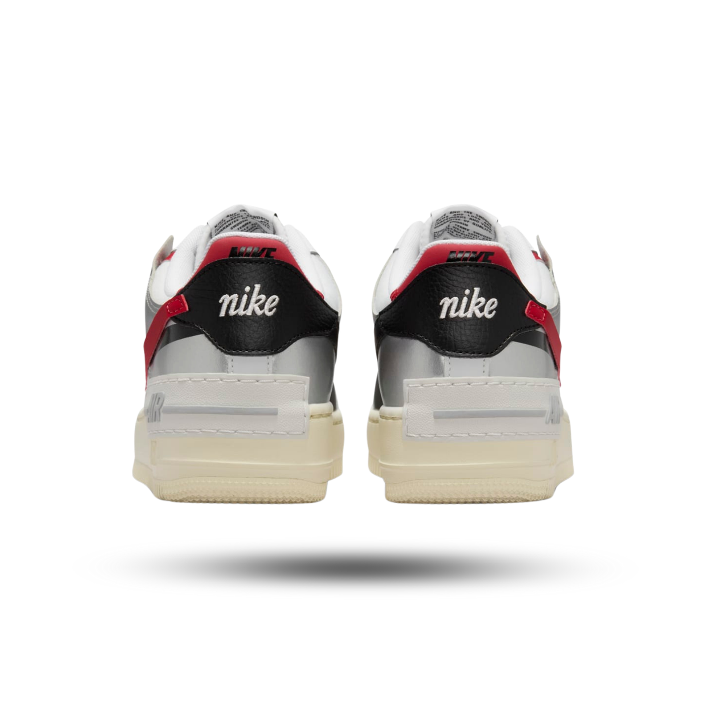 Nike Air Force 1 Low Shadow White Silver Gym Red (Women's)