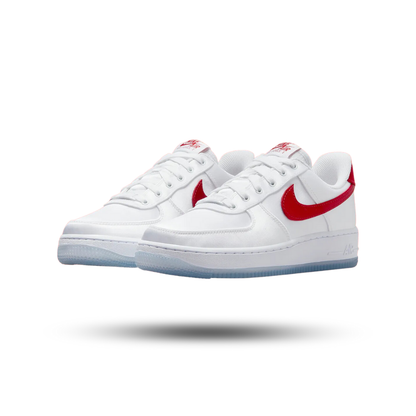 Nike Air Force 1 Satin White Red