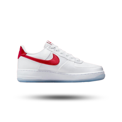 Nike Air Force 1 Satin White Red