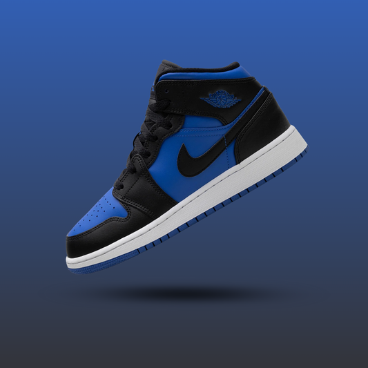 Air Jordan 1 Mid Black Royal Blue (GS)