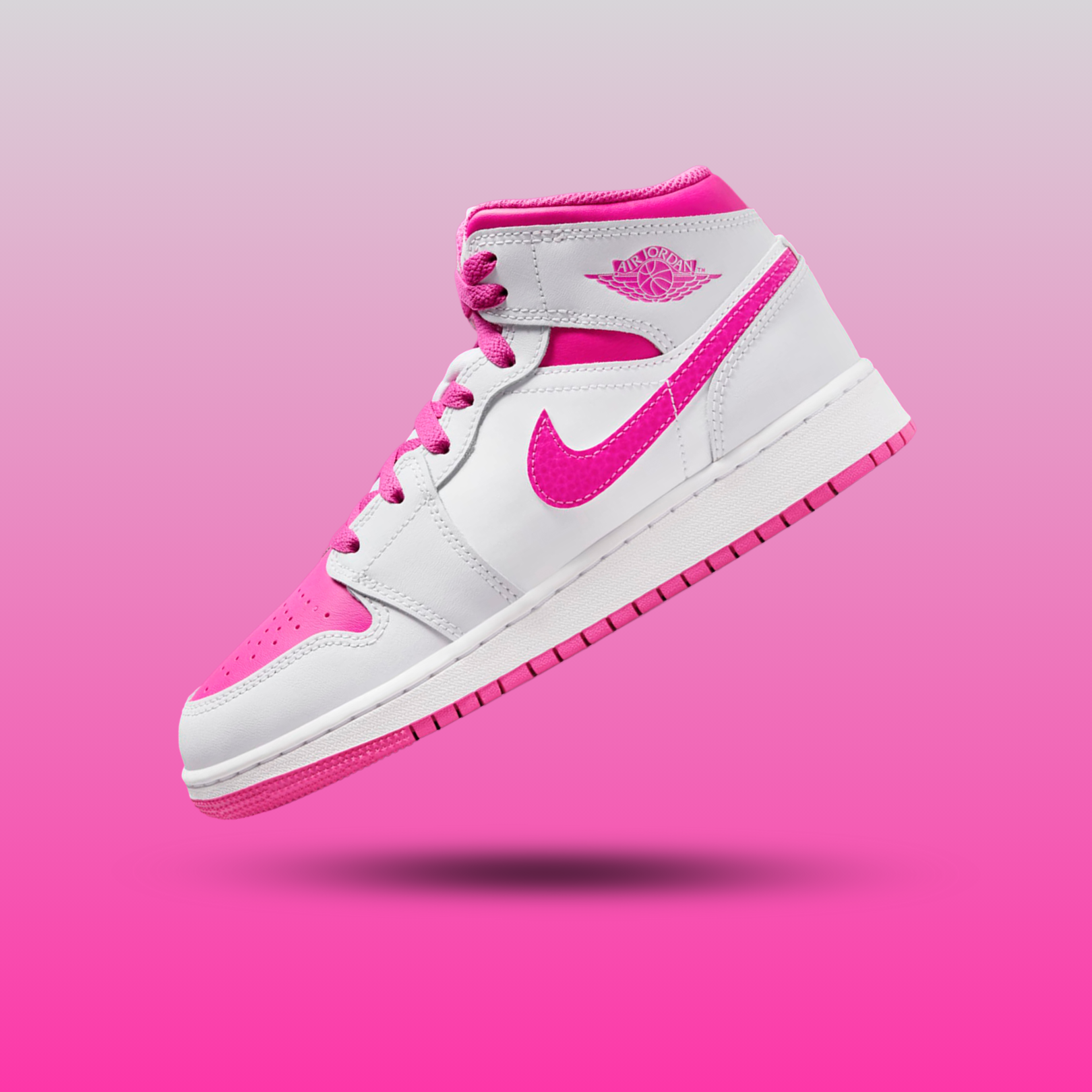 Air Jordan 1 Mid Fire Pink (GS)