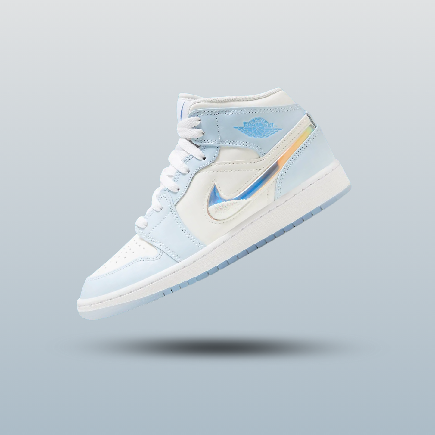 Air Jordan 1 Mid SE Glitter Swoosh (GS)