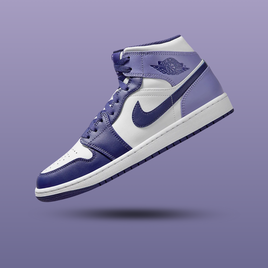 Air Jordan 1 Mid White Sky J Purple (GS)