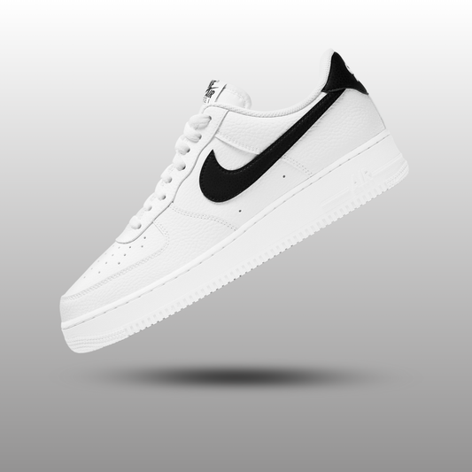 Nike Air Force 1 Low '07 White Black Pebbled Leather