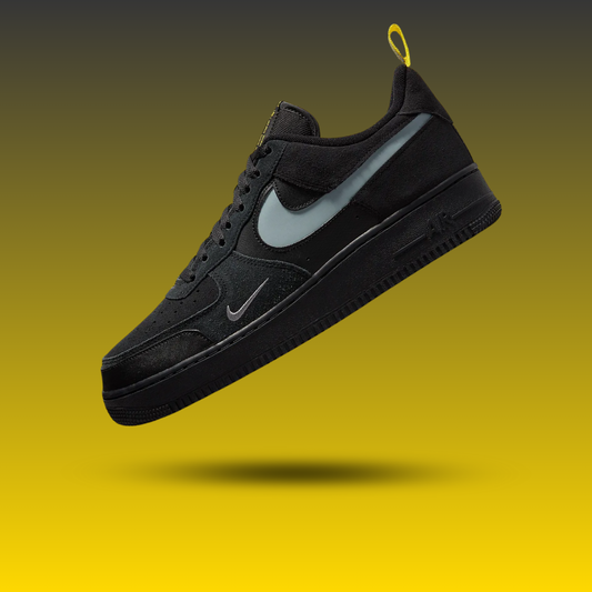 Nike Air Force 1 Low Cut Out Swoosh Black
