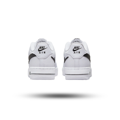 Nike Air Force 1 Low Cut Out Swoosh White Black (GS)