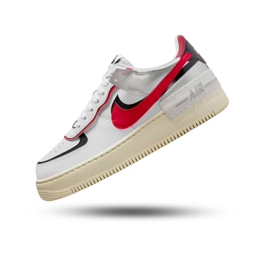 Nike Air Force 1 Low Shadow White Silver Gym Red (Women's)