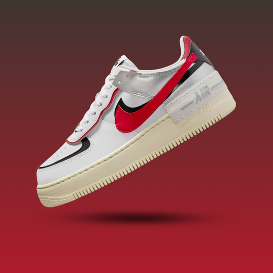 Nike Air Force 1 Low Shadow White Silver Gym Red (Women's)