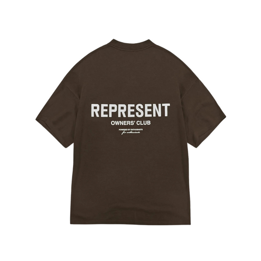 Represent Owner's Club T-Shirt Brown/White