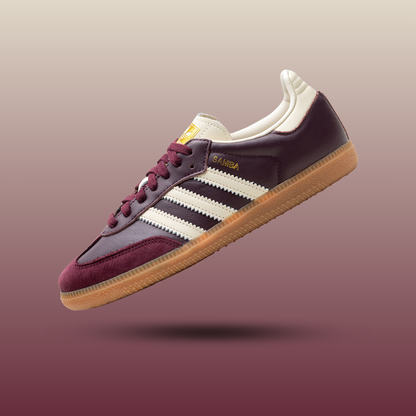 adidas Samba OG Maroon Gold Metallic (Women's)