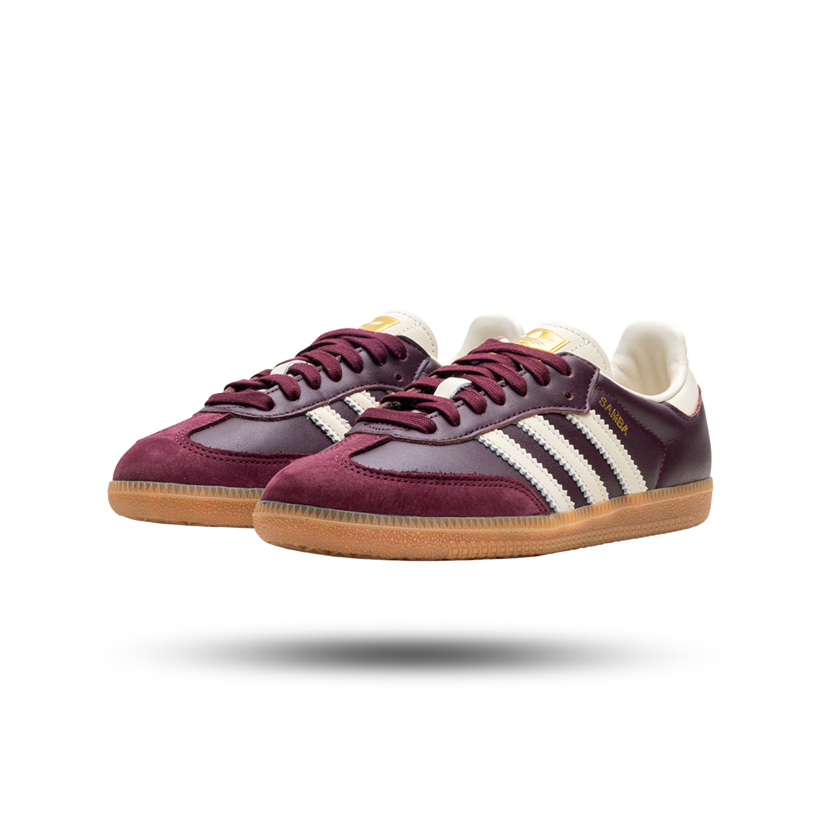 adidas Samba OG Maroon Gold Metallic (Women's)