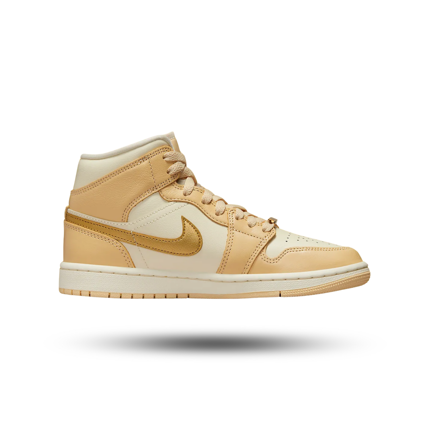 Air Jordan 1 Mid SE Pale Vanilla Metallic Gold (Women's)