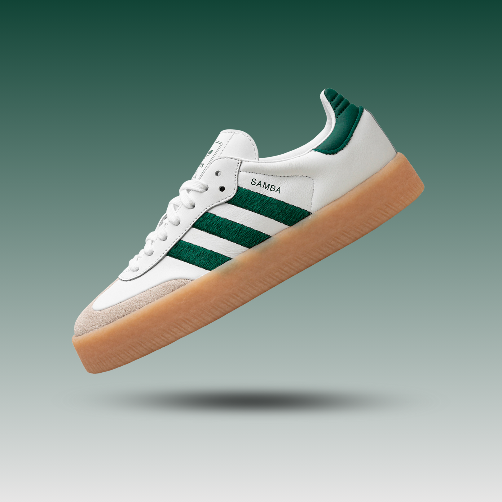 adidas Sambae White Collegiate Green Gum (Women's)
