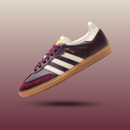 adidas Samba OG Maroon Gold Metallic (Women's)