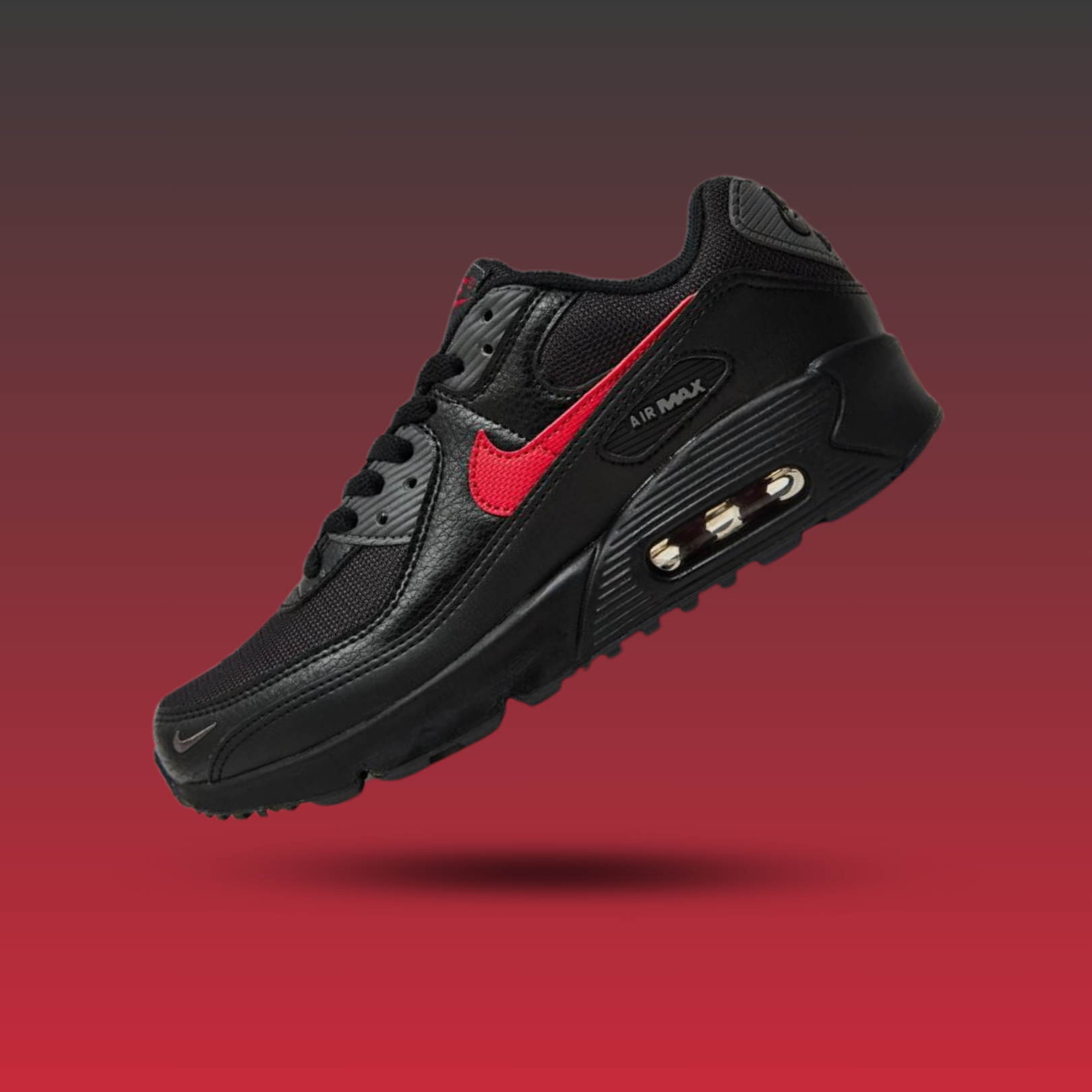 Air Max 90 Next Nature Black Red (GS)